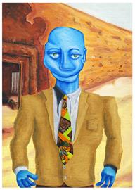 Modrý autoportrét