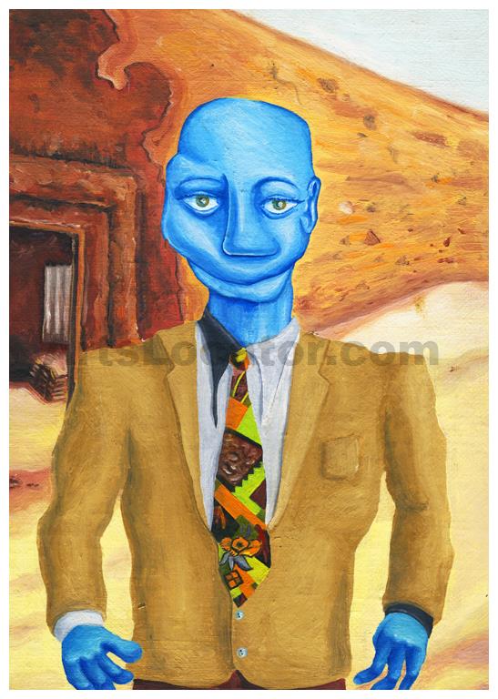 Modrý autoportrét