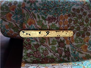 Kravatová spona s motivem svatoplukových prutů